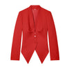 Women's Slim Fit Polyester Solid Color Suit Collar Long Sleeve Single Breasted Button Down Refined Style Jacket in White Black Pink Red