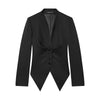 Women's Slim Fit Polyester Solid Color Suit Collar Long Sleeve Single Breasted Button Down Refined Style Jacket in White Black Pink Red