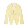 Women's Slim Fit Polyester Solid Color Suit Collar Long Sleeve Single Breasted Button Down Refined Style Jacket in White Black Pink Red
