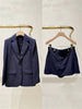 Women's Polyester Solid Color with Stripes Long Sleeve Office Pants for Work in Casual Look