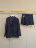 Women's Polyester Solid Color with Stripes Long Sleeve Office Pants for Work in Casual Look