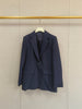 Women's Polyester Solid Color with Stripes Long Sleeve Office Pants for Work in Casual Look
