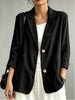 Women's Corduroy-Style Blazer, Notched Lapels, Two-Button Front and Patch Pockets