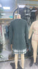 Women's Sweater Dress, Crew Neck, Long Sleeves and Plaid-Trim Layered Look