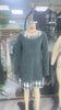 Women's Sweater Dress, Crew Neck, Long Sleeves and Plaid-Trim Layered Look