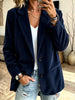 Women's Corduroy Blazer, Notched Lapels, Two-Button Front and Long Sleeves