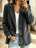 Women's Corduroy Blazer, Notched Lapels, Two-Button Front and Long Sleeves