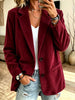 Women's Corduroy Blazer, Notched Lapels, Two-Button Front and Long Sleeves