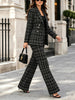 Women's Elegant Classy Long Sleeve Polyester Coat with Button Detail for Fall Winter in Black