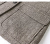 Women's Linen-Blend Blazer, Herringbone Pattern, Notched Lapels and Long Sleeves
