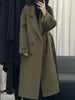 Women's Wool-Blend Coat, Lapel Collar, Double-Breasted Design and Tie Belt