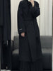 Women's Wool-Blend Coat, Lapel Collar, Double-Breasted Design and Tie Belt