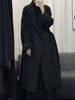 Women's Wool-Blend Coat, Lapel Collar, Double-Breasted Design and Tie Belt