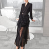 Women's Slim Fit See Through Polyester Dress for Spring in White Black