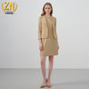 Women's Sleeveless Polyester Solid Color Business Suit Jacket for Fashionable Office Work Office Casual in Autumn