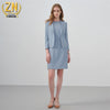 Women's Sleeveless Polyester Solid Color Business Suit Jacket for Fashionable Office Work Office Casual in Autumn