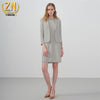 Women's Sleeveless Polyester Solid Color Business Suit Jacket for Fashionable Office Work Office Casual in Autumn