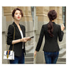 Women's Fitted Blazer, Lapel Collar, Single-Button Front and Long Sleeves
