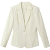 Women's Fitted Blazer, Lapel Collar, Single-Button Front and Long Sleeves