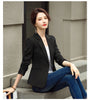 Women's Fitted Blazer, Lapel Collar, Single-Button Front and Long Sleeves