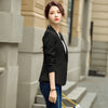 Women's Fitted Blazer, Lapel Collar, Single-Button Front and Long Sleeves