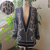 Women's Slim Fit Printing Long Sleeve Single Row One Button Jacket for Street Wear in Yellow White Orange