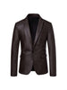 Women's Slim Fit Single Breasted Korean Style Casual Jacket for Daily Wear in Black Coffee