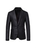 Women's Slim Fit Single Breasted Korean Style Casual Jacket for Daily Wear in Black Coffee