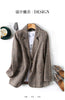 Women's Houndstooth Blazer, Suit Collar, Long Sleeves, Polyester