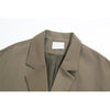 Women's Loose Fit Double-Breasted Buckle Long Sleeve Solid Color Office Blazer for Work Office in Black