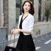 Women's A Line Fit Long Sleeve Solid Color Single Row One Button Vest with Pocket All Match for Everyday Wear