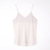 Women's Loose Fit Artificial Silk Solid Color Sling Style Casual Vest for Spring Summer in Black White Gray Pink