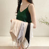 Women's Loose Fit Artificial Silk Solid Color Sling Style Casual Vest for Spring Summer in Black White Gray Pink