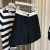 Women's Straight Leg Polyester Pants with Pockets for Casual Everyday Wear in Black White Khaki