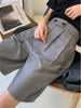 Women's Straight Style Lightweight Polyester Casual Pants for Summer in Black Grey Khaki