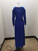 Women's Long Dress, V-Neck, Long Sleeves and Split Skirt