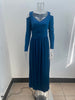 Women's Long Dress, V-Neck, Long Sleeves and Split Skirt
