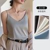 Women's Loose Fit Sling Style Polyester Solid Color Lightweight Sleeveless Vest Top for Casual Summer Layering in White