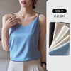 Women's Loose Fit Sling Style Polyester Solid Color Lightweight Sleeveless Vest Top for Casual Summer Layering in White
