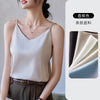 Women's Loose Fit Sling Style Polyester Solid Color Lightweight Sleeveless Vest Top for Casual Summer Layering in White
