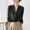 Women's Slim Fit Single Breasted Polyester Long Sleeve Solid Color Casual Blazer Cardigan for Office Work in White Black