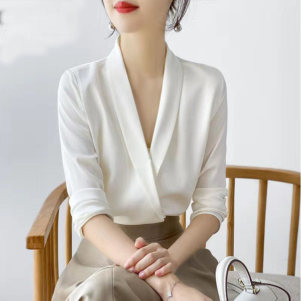 Women's Slim Fit Single Breasted Polyester Long Sleeve Solid Color Casual Blazer Cardigan for Office Work in White Black