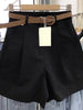 Women's Viscose Fiber Wide Leg Overalls Pants Casual Loose Fit for Summer in Black Khaki White