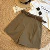Women's Viscose Fiber Wide Leg Overalls Pants Casual Loose Fit for Summer in Black Khaki White
