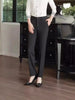 Women's Stretch Spandex Straight Leg Pants with Pockets for Office Work Business Casual Summer in Black