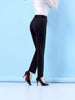 Women's Stretch Spandex Straight Leg Pants with Pockets for Office Work Business Casual Summer in Black