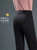 Women's Stretch Spandex Straight Leg Pants with Pockets for Office Work Business Casual Summer in Black