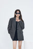 Women's Relaxed Blazer, Lapel Collar, Long Sleeves and Flap Pockets