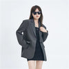 Women's Relaxed Blazer, Lapel Collar, Long Sleeves and Flap Pockets