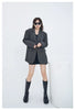 Women's Relaxed Blazer, Lapel Collar, Long Sleeves and Flap Pockets